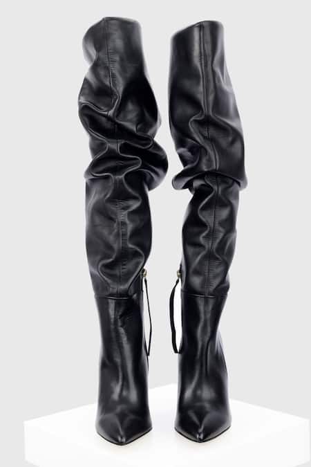 Shop_Oroh_Black Abril High Heel Long Boots _Online_at_Aza_Fashions