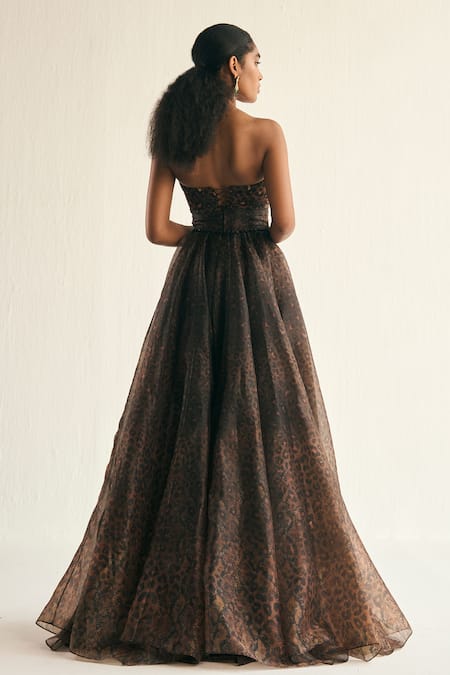 Cedar & Pine Goddess Animal Print Gown 