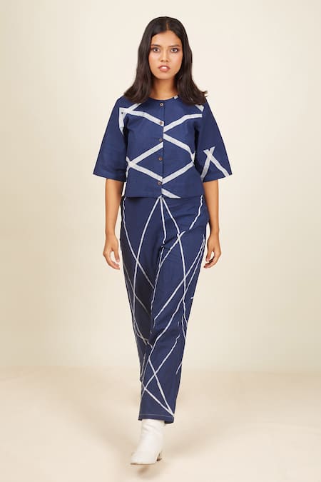 BANANA labs Hand Block Print Top & Pant Set 