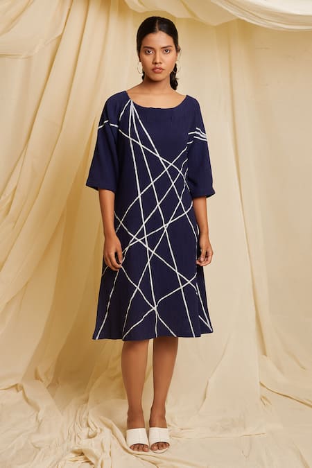 BANANA labs Strike Hand Block Print Dress 