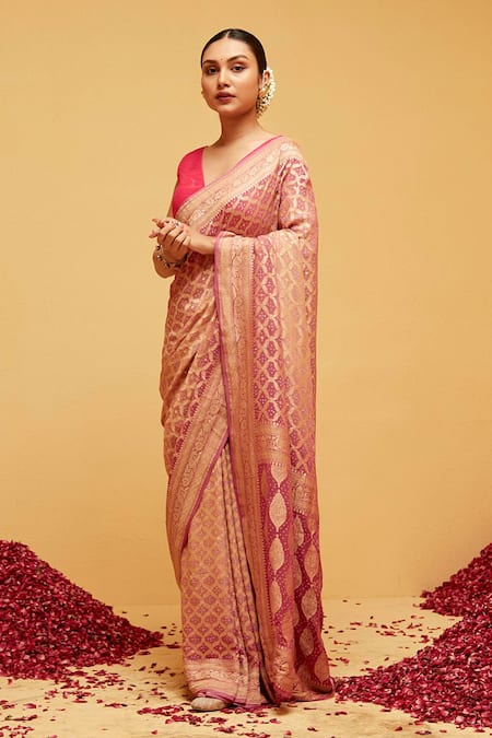 Suruchi Parakh Bandhani Banarasi Pattern Saree With Running Blouse 