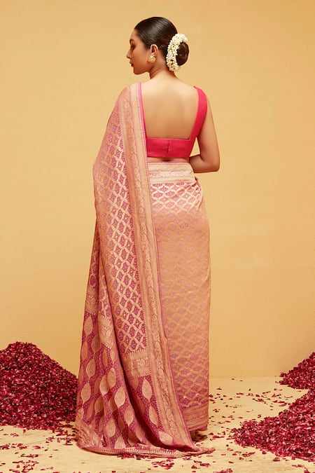 Suruchi Parakh Bandhani Banarasi Pattern Saree With Running Blouse 