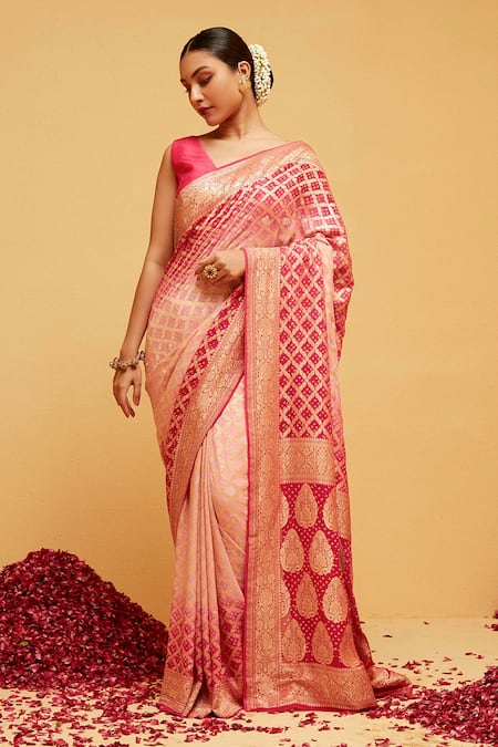 Suruchi Parakh Paisley Banarasi Woven Saree With Running Blouse 