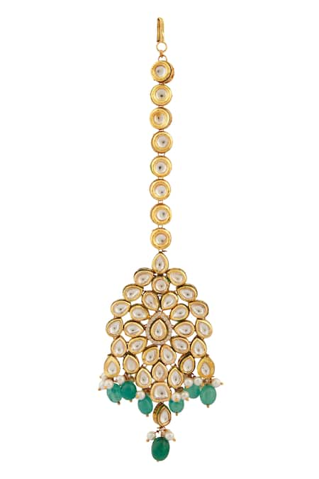 Prerto Kundan and Bead Maangtikka 