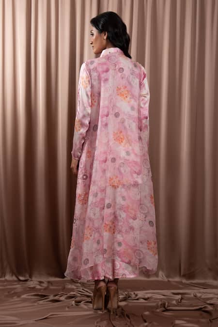 Vara By Vibha N Priti Sequin & Pearl Embroidered Cape Kurta Set