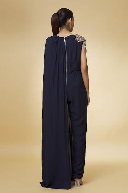 Varsha Wadhwa Shoulder Patch Tasseled Jumpsuit 