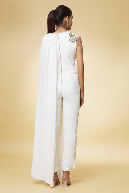 Varsha Wadhwa Embroidered Shoulder Patch Jumpsuit 