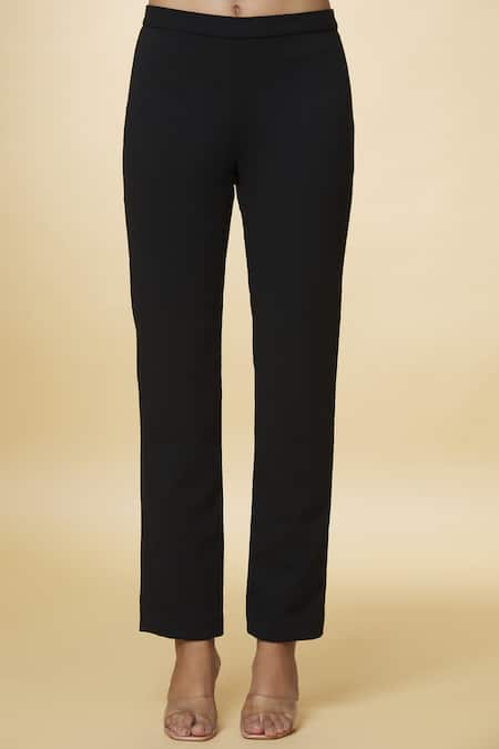 Varsha Wadhwa_Black Faux Leather Applique Work Cape Overlay _at_Aza_Fashions