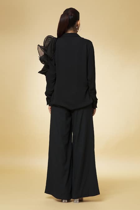 Varsha Wadhwa Ruffled Button Down Shirt 