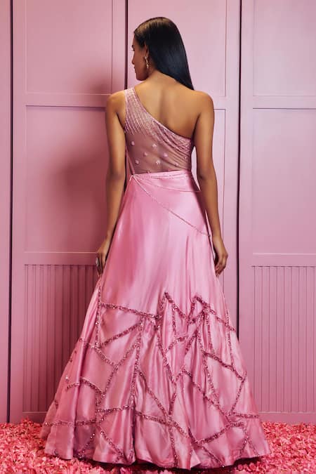 Sammohi By Moksha And Hiral Crystal Hand Embroidered Gown 