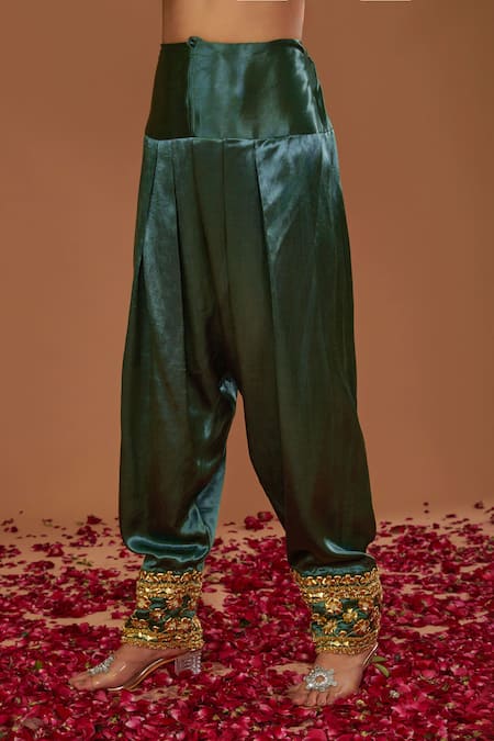 Buy Preeti S Kapoor Green Silk, Organza Gota Patti, Pearls, Hand Embroidered Anarkali Salwar Set Online at Aza Fashions Buy_Preeti S Kapoor_Green Silk, Organza Gota Patti, Pearls, Hand Embroidered Anarkali Salwar Set _Online_at_Aza_Fashions