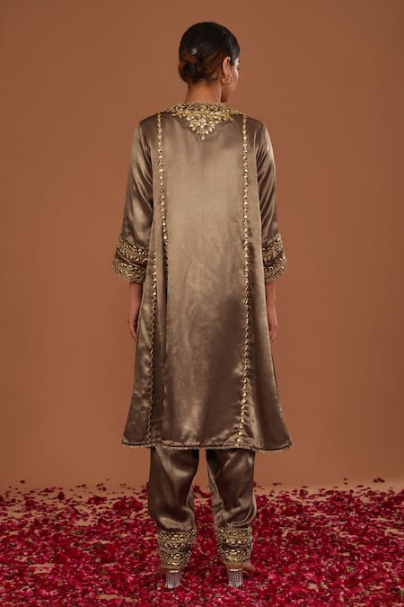 Preeti S Kapoor Gota Embroidered Anarkali Salwar Set 