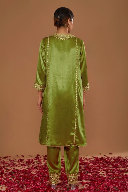 Preeti S Kapoor Sequins Embroidered Anarkali Salwar Set 