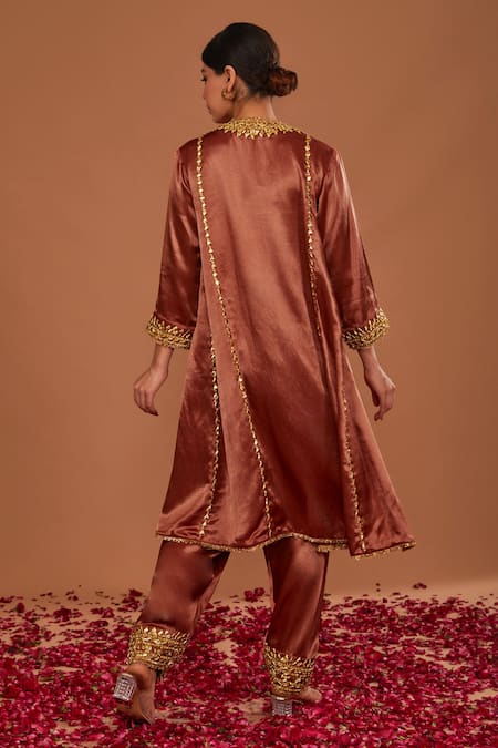 Preeti S Kapoor Pearl Embroidered Anarkali Salwar Set 