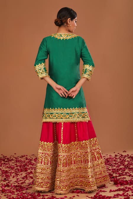 Preeti S Kapoor Embroidered Kurta Lehenga Set 