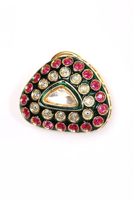 Preeti Mohan_Multi Color Stones Studded Earrings _Online_at_Aza_Fashions