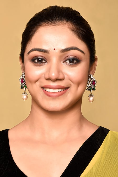 Preeti Mohan_Multi Color Pearls, Stones Studded Drop Earrings _at_Aza_Fashions