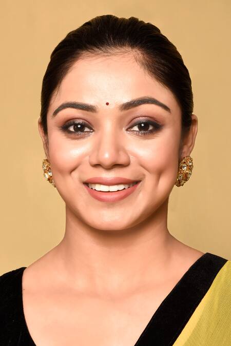 Preeti Mohan_Gold Plated Stones Clear Embellished Studs _at_Aza_Fashions