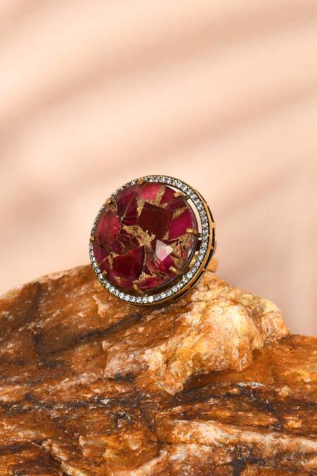Preeti Mohan Ruby Stone Studded Ring 