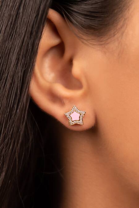 Beautiful 21KT Gold Star Shaped Stud Earrings from FKJewellers |  FKJERN21KU6018 – FK Jewellers UAE