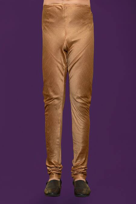 Petite Pomme_Yellow Brocade, Silk Woven Kurta Set _at_Aza_Fashions