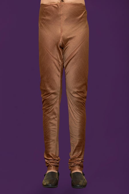 Petite Pomme Peach Brocade, Silk Embroidery Floral Pattern Kurta Set Online at Aza Fashions Petite Pomme_Peach Brocade, Silk Embroidery Floral Pattern Kurta Set _Online_at_Aza_Fashions