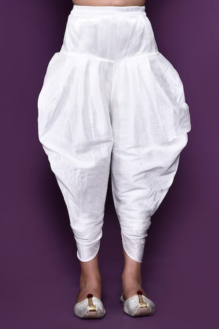 Petite Pomme_Pink Brocade, Silk Embroidery Floral Woven Pastel Kurta Patiala Pant Set _at_Aza_Fashions