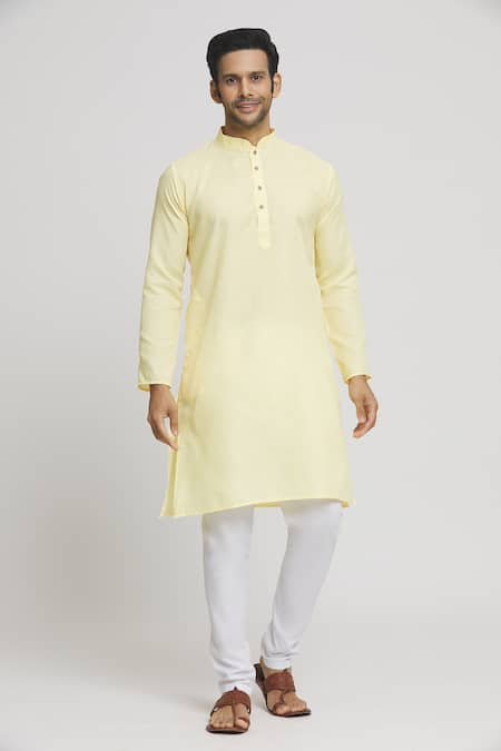 Arihant Rai Sinha Mandarin Collar Textured Kurta Set 