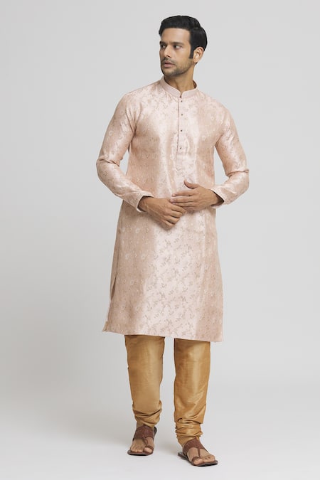 Arihant Rai Sinha Embroidered Placket Kurta & Churidar Set 