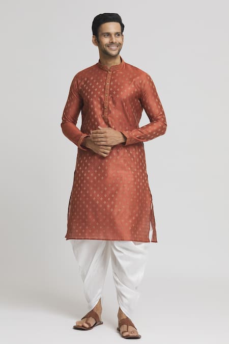 Arihant Rai Sinha Straight Floral Pattern Kurta & Dhoti Pant Set 