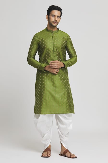 Arihant Rai Sinha Geometric Butti Straight Kurta & Dhoti Pant Set 