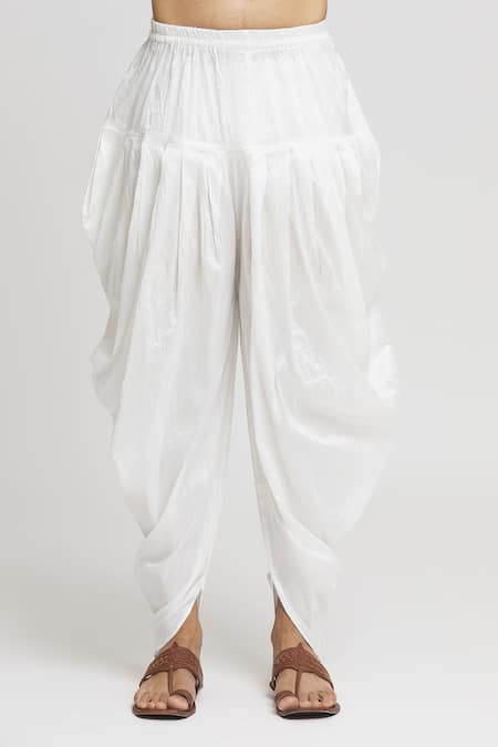 Arihant Rai Sinha_Green Silk, Cotton Embroidery Geometric Butti Kurta And Dhoti Pant Set _at_Aza_Fashions