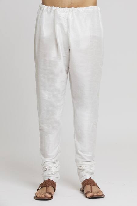 Arihant Rai Sinha_Green Silk Damask Motif Blend Kurta Set_at_Aza_Fashions