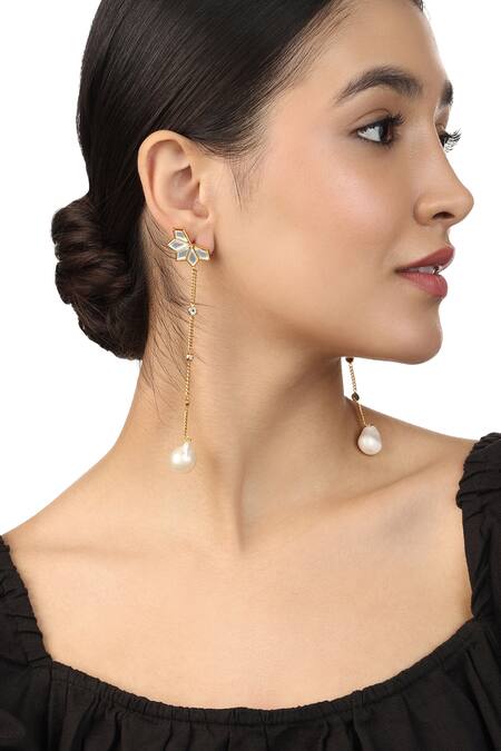 Mirror Chain Drop Earrings - Mahtani Jewelers