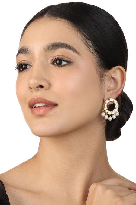 Buy Peach Jewels Handcrafted Brass Earrings online in India at Best Price |  Aachho