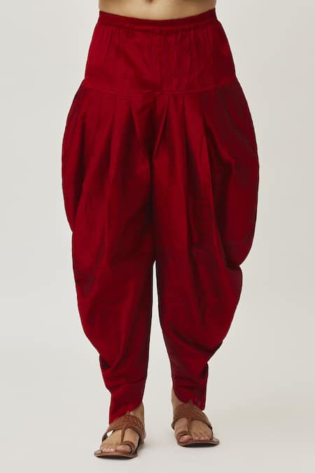 Buy_Arihant Rai Sinha_Grey Silk Embroidery Placket Thread Work Kurta And Maroon Dhoti Pant Set 