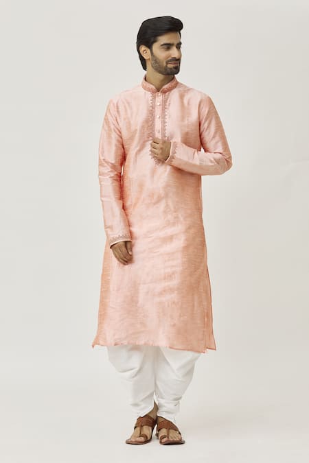 Arihant Rai Sinha Cuffs Thread Embroidered Kurta & Dhoti Pant Set 