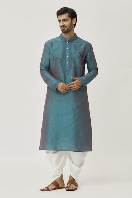 Arihant Rai Sinha Cuffs Thread Work Kurta & Dhoti Pant Set 