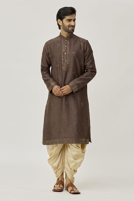 Arihant Rai Sinha Mirror Embroidered Kurta & Dhoti Pant Set 