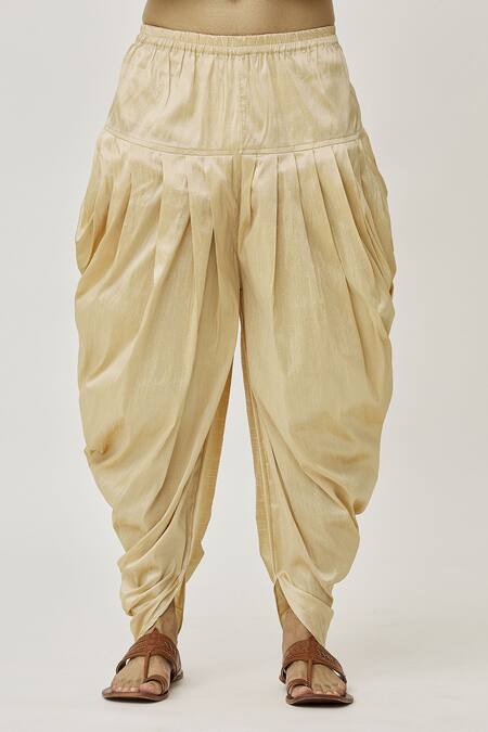 Arihant Rai Sinha_Brown Silk Mirrors, Embroidery Kurta And Dhoti Pant Set_at_Aza_Fashions