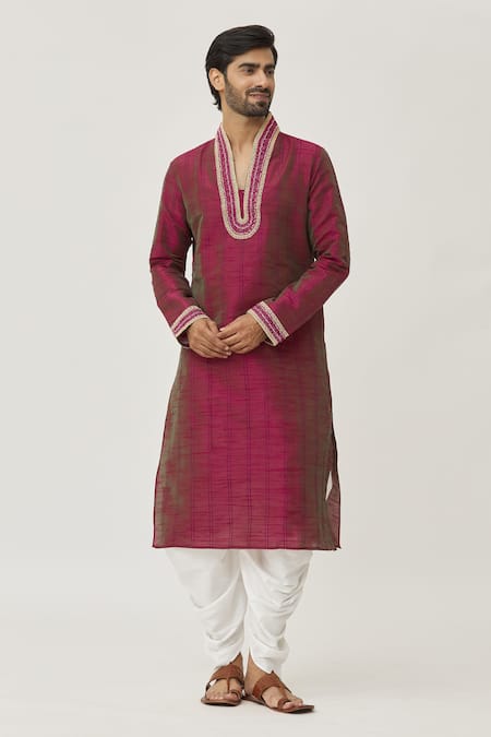 Arihant Rai Sinha Beads Embroidered Kurta & Dhoti Pant Set 