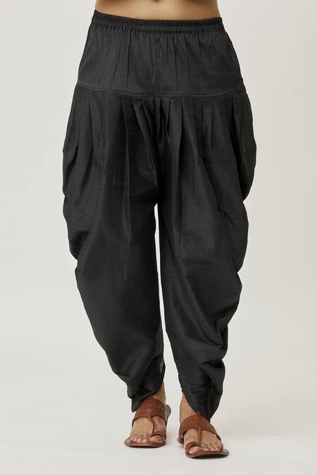 Arihant Rai Sinha_Grey Silk Embroidery Placket Abstract Kurta And Dhoti Pant Set _at_Aza_Fashions