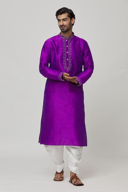 Arihant Rai Sinha Placket Embroidered Kurta & Dhoti Pant Set 