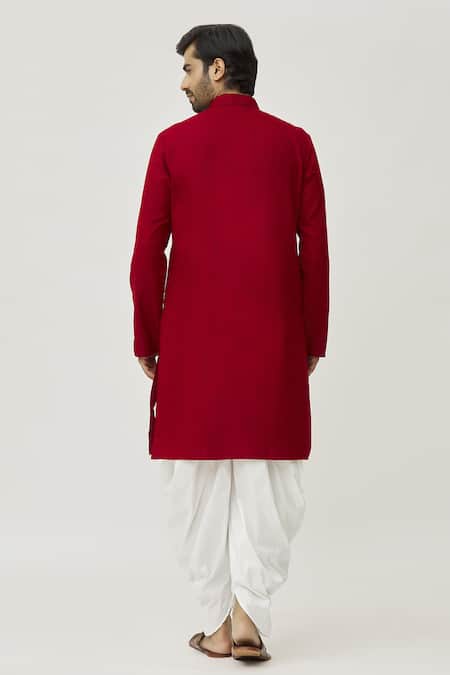 Arihant Rai Sinha Solid Kurta & Off-White Dhoti Pant Set 