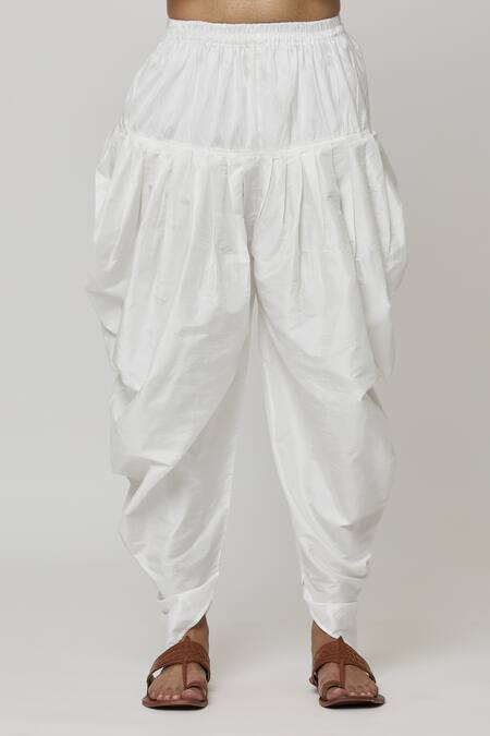 Arihant Rai Sinha Maroon Cotton Solid Kurta And Off-white Dhoti Pant Set at Aza Fashions Arihant Rai Sinha_Maroon Cotton Solid Kurta And Off-white Dhoti Pant Set _at_Aza_Fashions