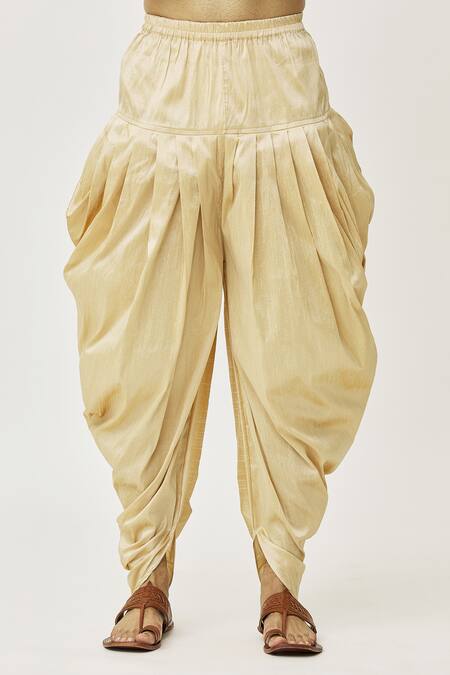 Arihant Rai Sinha_Purple Silk Embroidery Placket Aari Work Kurta And Dark Beige Dhoti Pant Set_at_Aza_Fashions