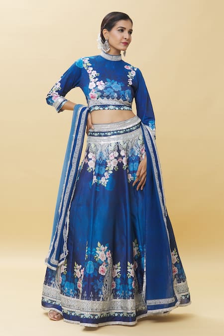 Samyukta Singhania Iris Garden Print Lehenga Set 