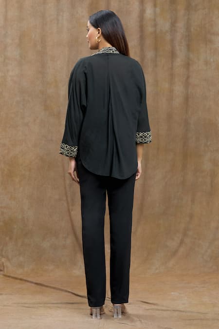 Varsha Wadhwa Cord Border Embroidered Jacket 