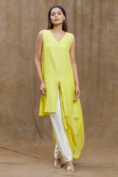 Ezra Asymmetric V Neck Tunic 