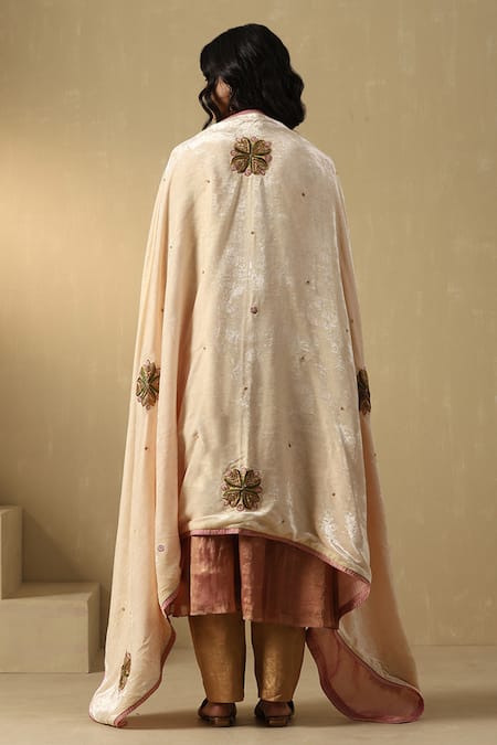 Weaver Story Zardozi Hand Embroidered Doshala 